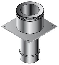 Dubbelwandig rookgaskoppelstuk, Isoleco, 100/100mm